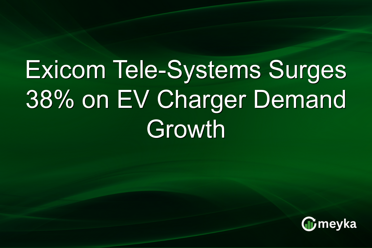 Exicom Tele-Systems Surges 38% on EV Charger Demand Growth