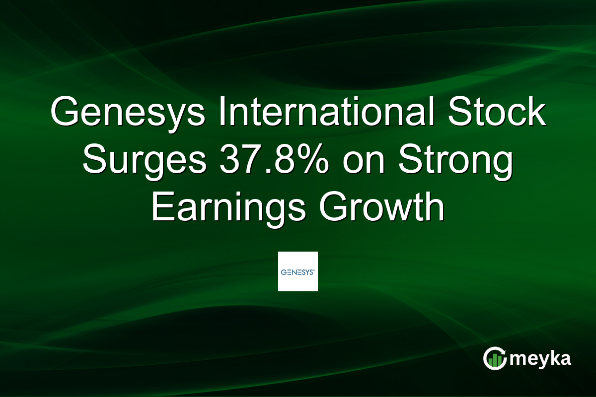Genesys International Stock Surges 37.8% on Strong Earnings Growth