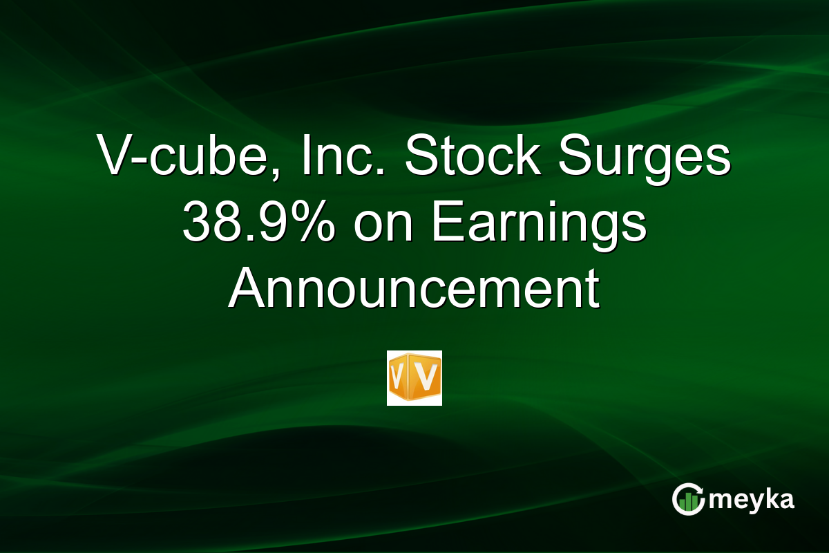V-cube, Inc. Stock Surges 38.9% on Earnings Announcement