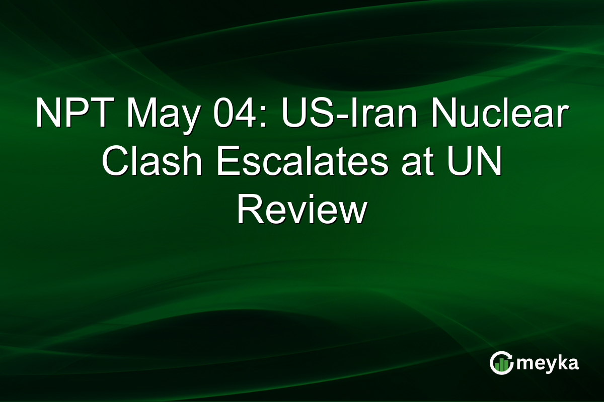 NPT May 04: US-Iran Nuclear Clash Escalates at UN Review
