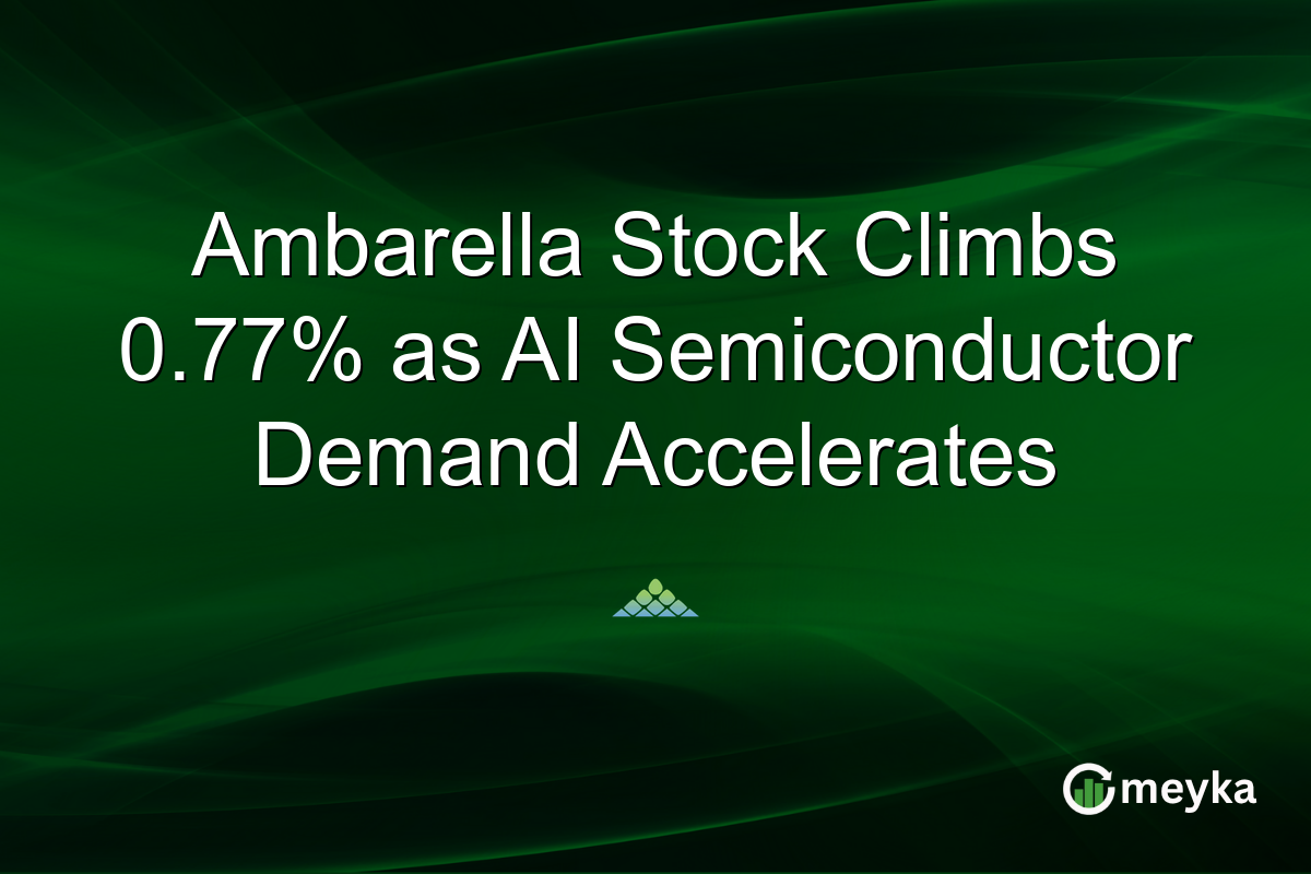 Ambarella Stock Climbs 0.77% as AI Semiconductor Demand Accelerates