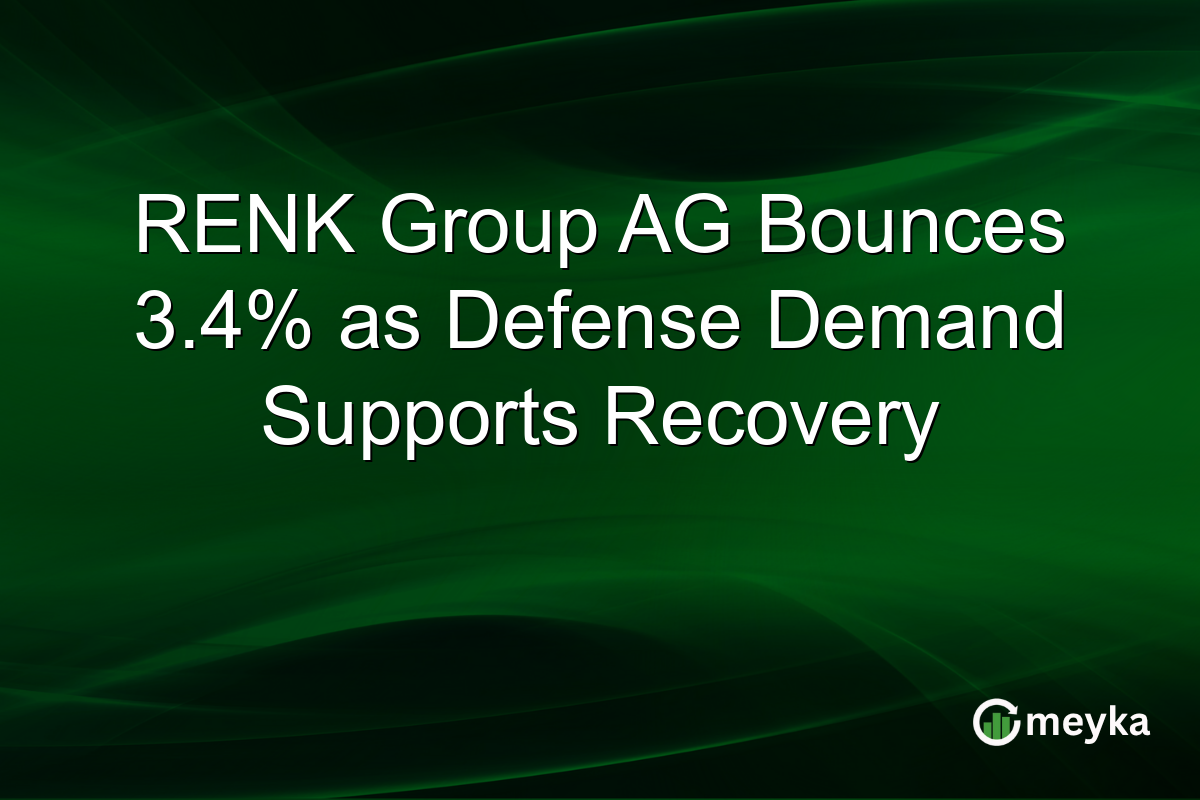 RENK Group AG Bounces 3.4% as Defense Demand Supports Recovery