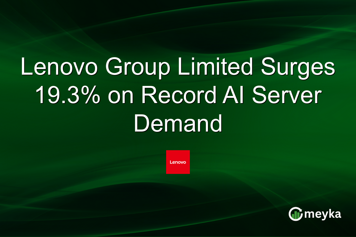 Lenovo Group Limited Surges 19.3% on Record AI Server Demand