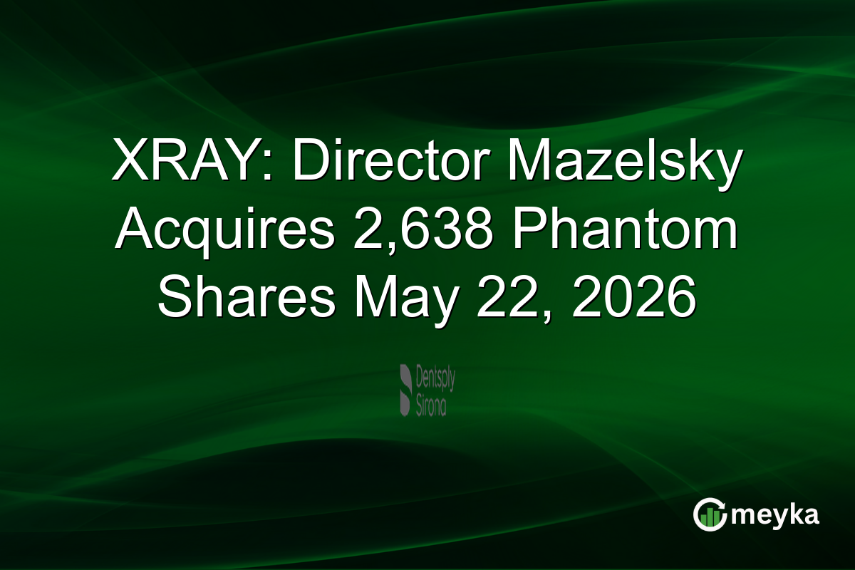 XRAY: Director Mazelsky Acquires 2,638 Phantom Shares May 22, 2026