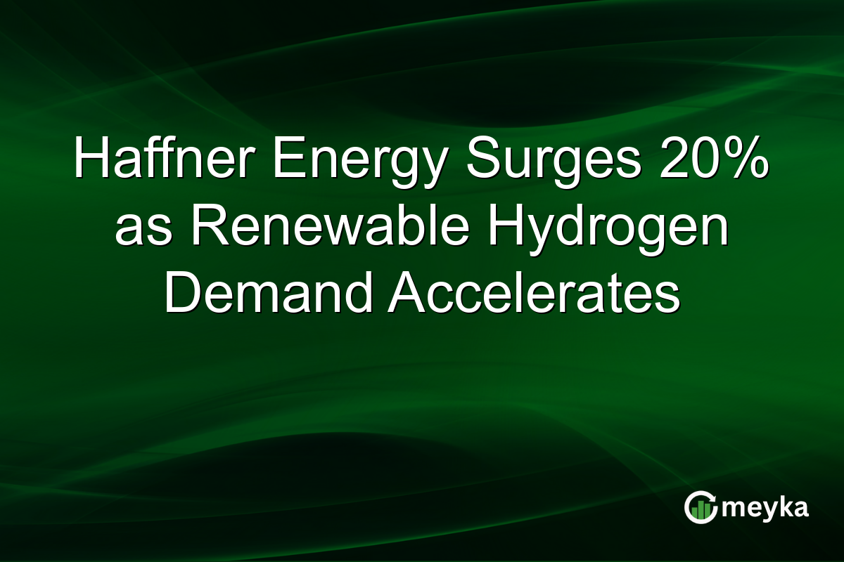 Haffner Energy Surges 20% as Renewable Hydrogen Demand Accelerates