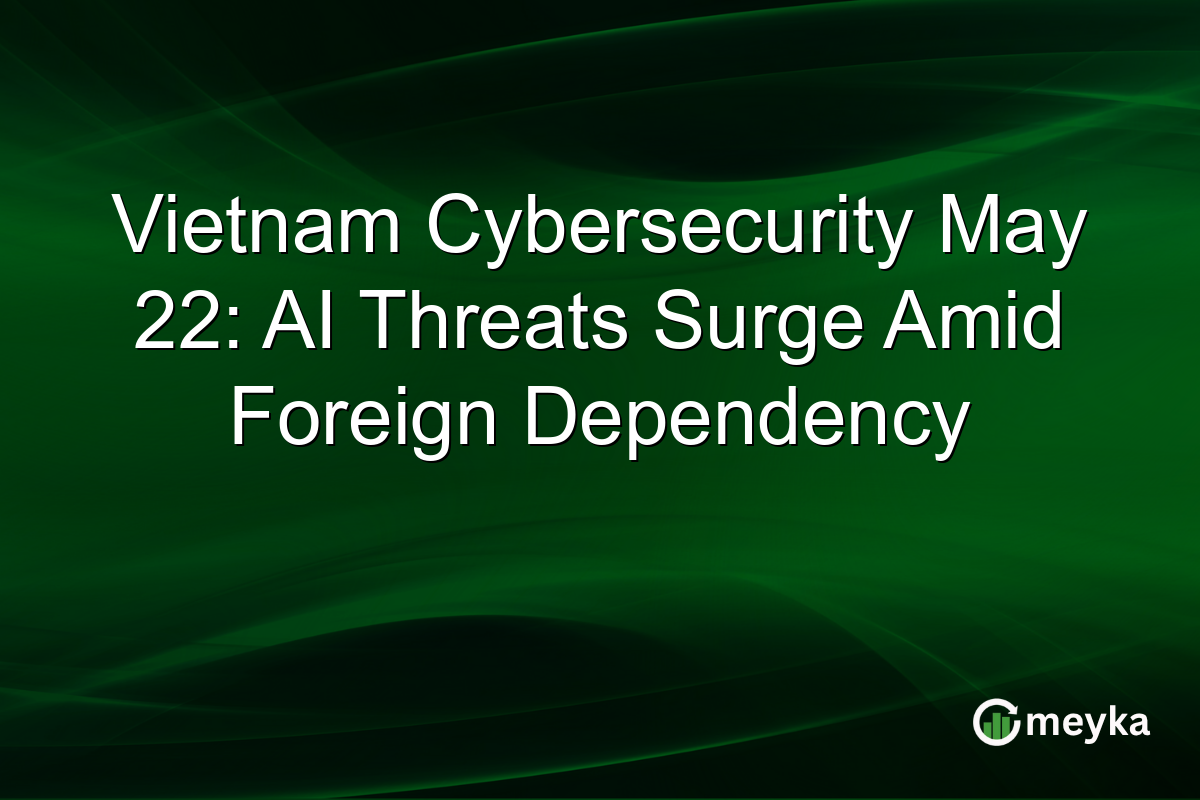 Vietnam Cybersecurity May 22: AI Threats Surge Amid Foreign Dependency