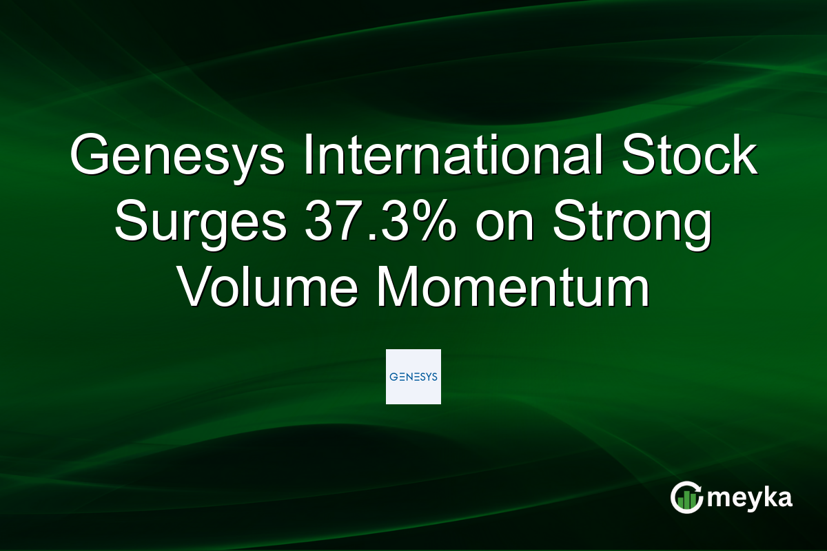Genesys International Stock Surges 37.3% on Strong Volume Momentum