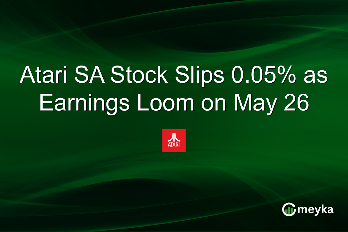 Atari SA Stock Slips 0.05% as Earnings Loom on May 26