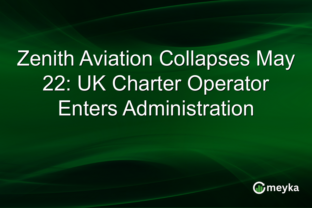 Zenith Aviation Collapses May 22: UK Charter Operator Enters Administration