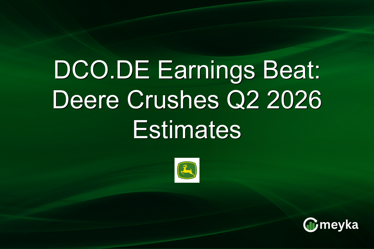 DCO.DE Earnings Beat: Deere Crushes Q2 2026 Estimates
