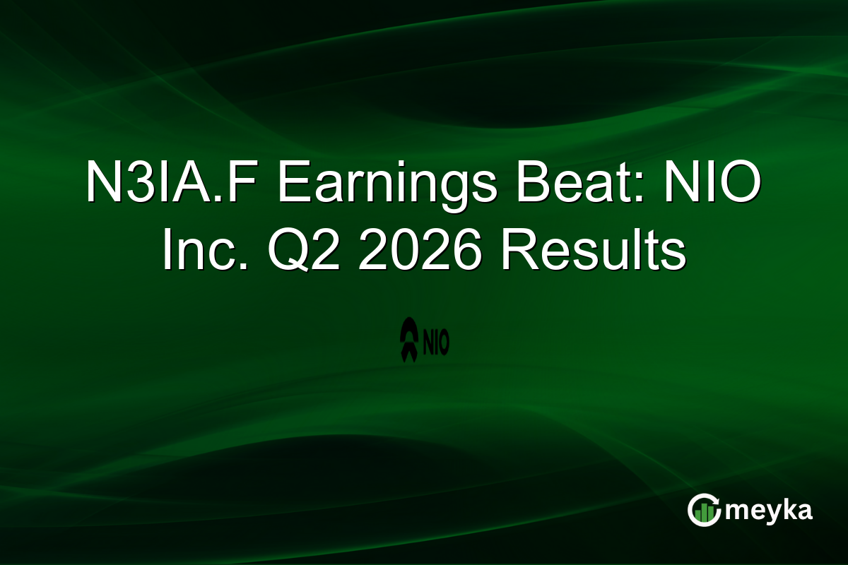 N3IA.F Earnings Beat: NIO Inc. Q2 2026 Results