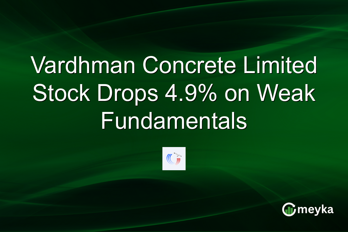 Vardhman Concrete Limited Stock Drops 4.9% on Weak Fundamentals