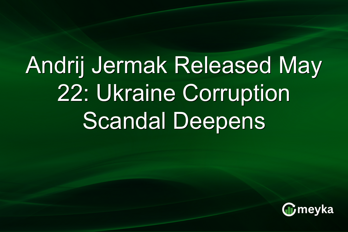 Andrij Jermak Released May 22: Ukraine Corruption Scandal Deepens