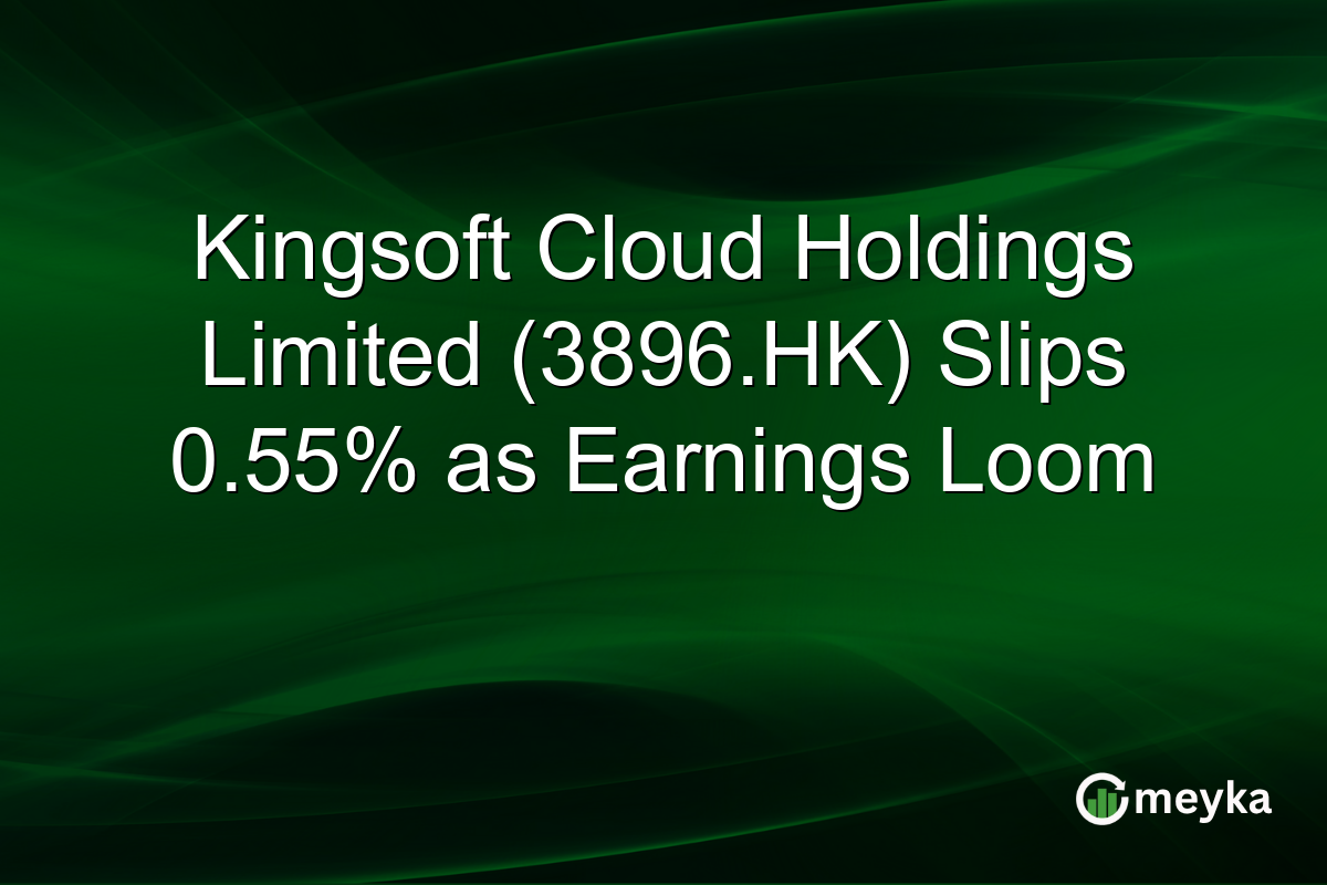Kingsoft Cloud Holdings Limited (3896.HK) Slips 0.55% as Earnings Loom