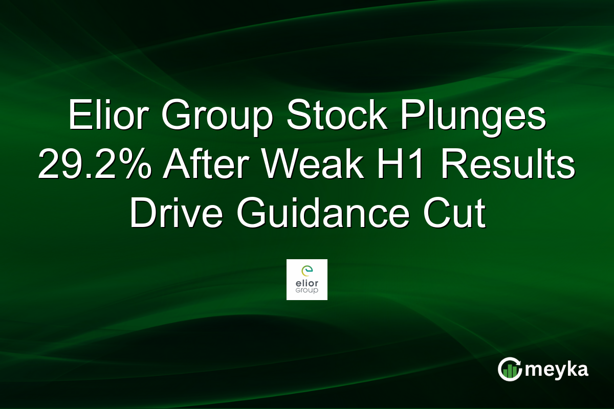 Elior Group Stock Plunges 29.2% After Weak H1 Results Drive Guidance Cut