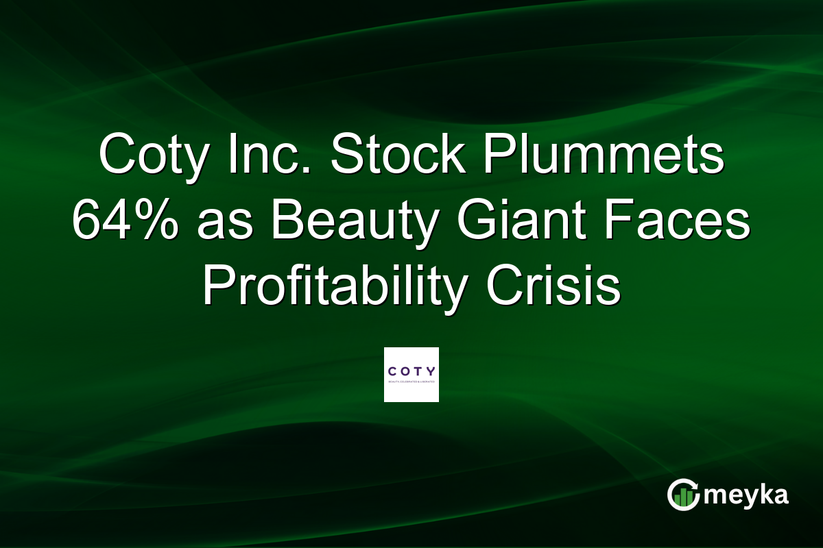 Coty Inc. Stock Plummets 64% as Beauty Giant Faces Profitability Crisis