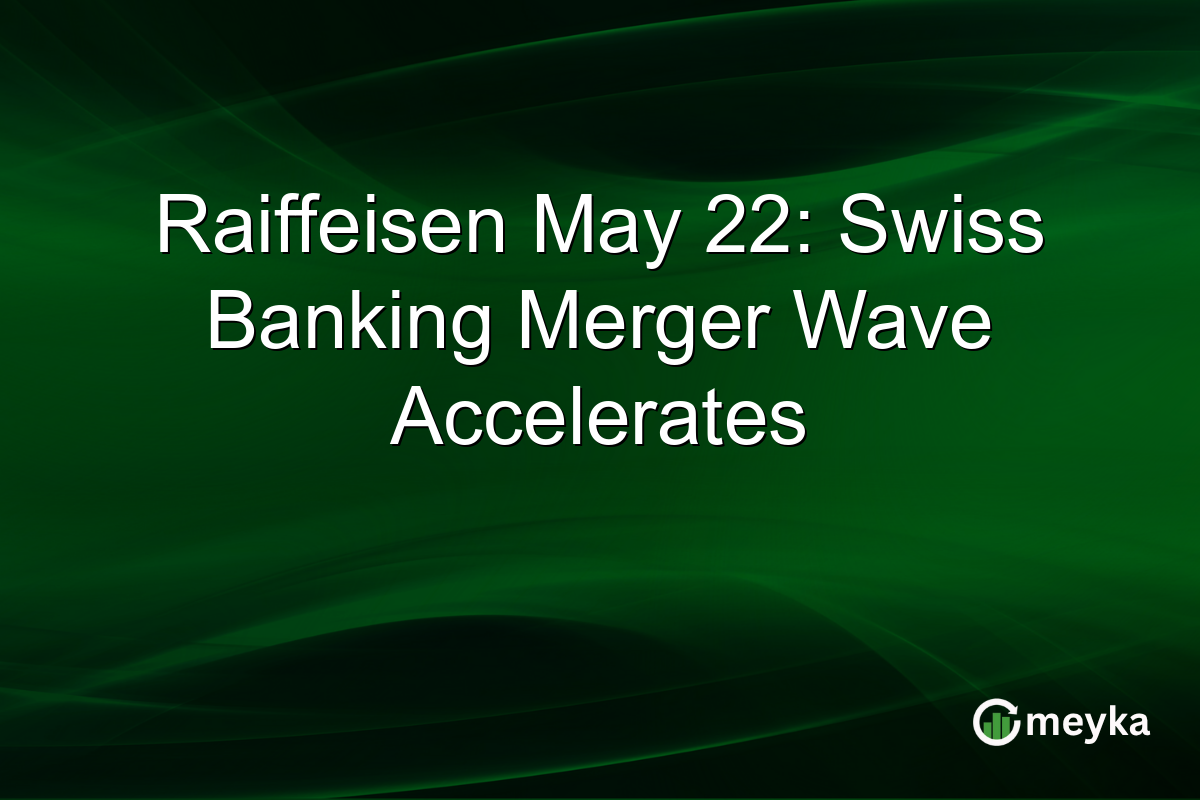 Raiffeisen May 22: Swiss Banking Merger Wave Accelerates