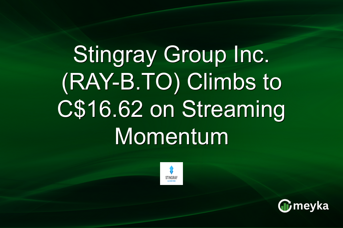 Stingray Group Inc. (RAY-B.TO) Climbs to C$16.62 on Streaming Momentum