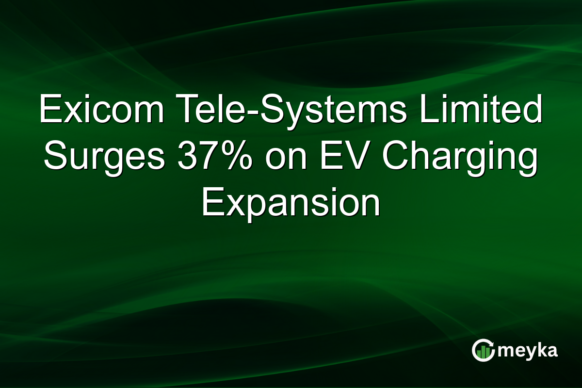 Exicom Tele-Systems Limited Surges 37% on EV Charging Expansion