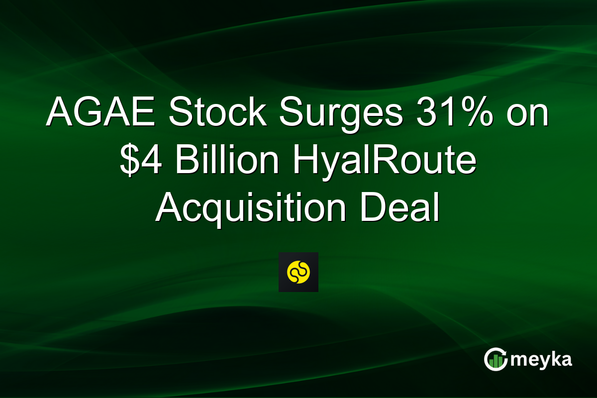 AGAE Stock Surges 31% on $4 Billion HyalRoute Acquisition Deal