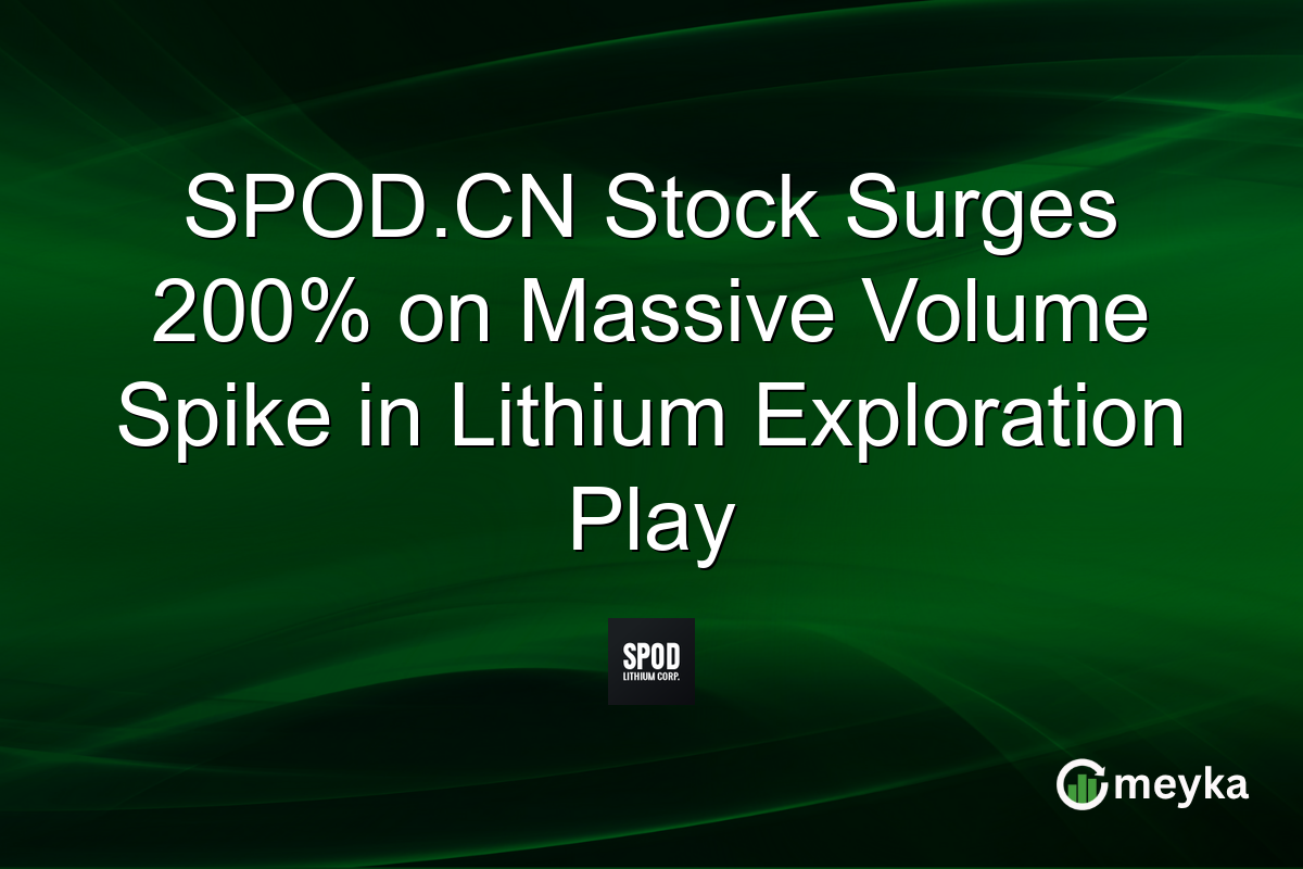 SPOD.CN Stock Surges 200% on Massive Volume Spike in Lithium Exploration Play