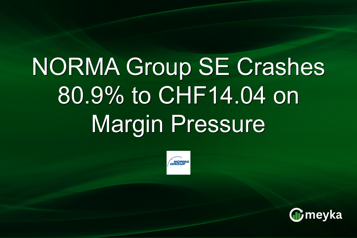NORMA Group SE Crashes 80.9% to CHF14.04 on Margin Pressure