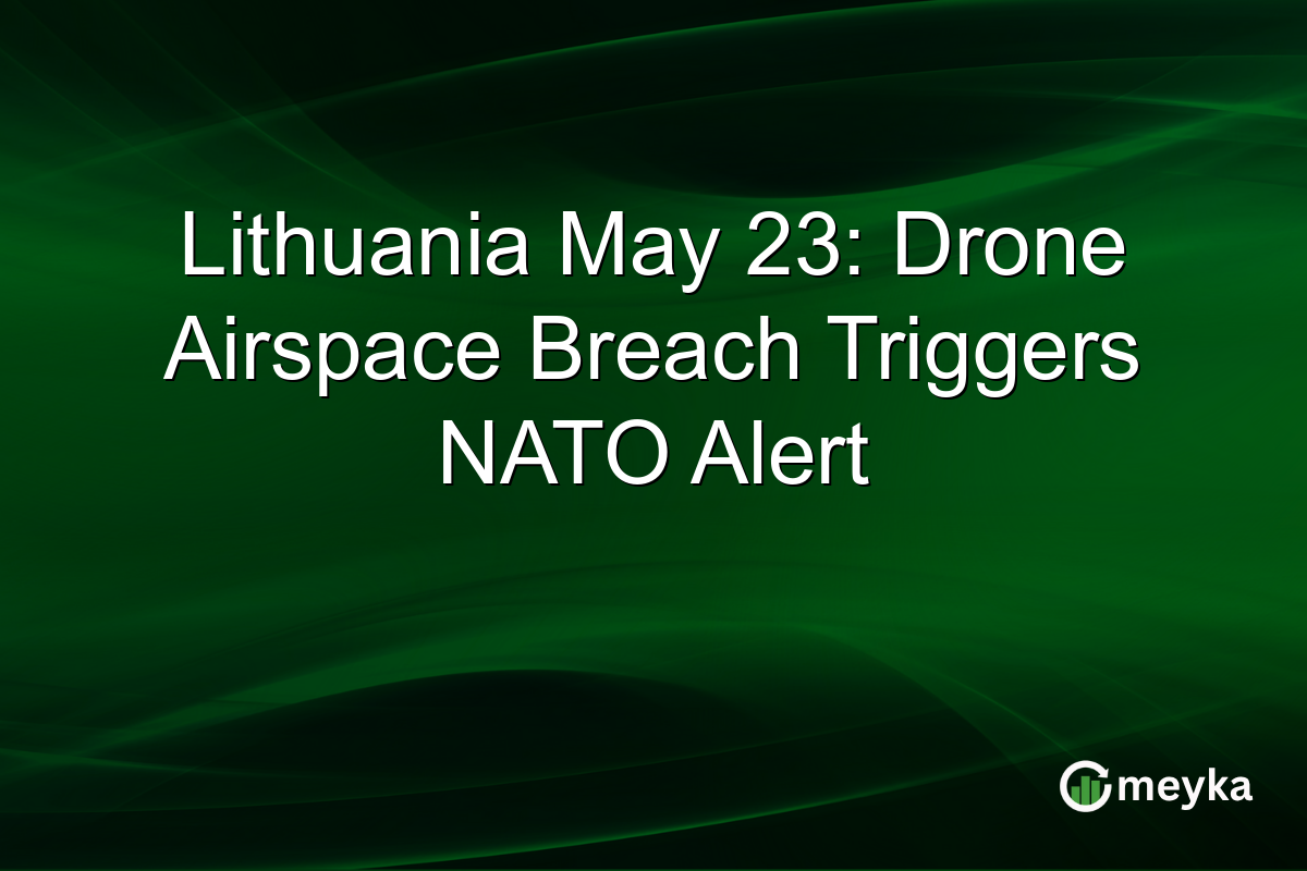 Lithuania May 23: Drone Airspace Breach Triggers NATO Alert