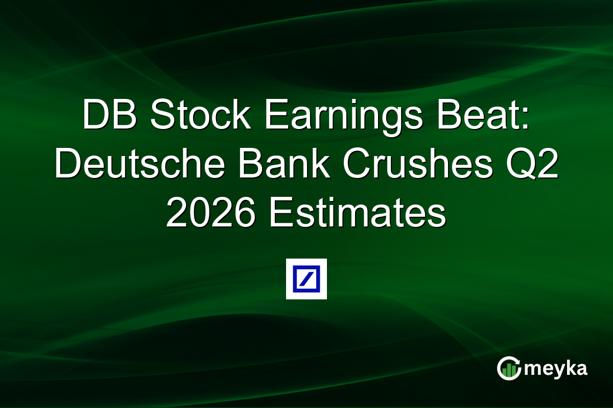 DB Stock Earnings Beat: Deutsche Bank Crushes Q2 2026 Estimates