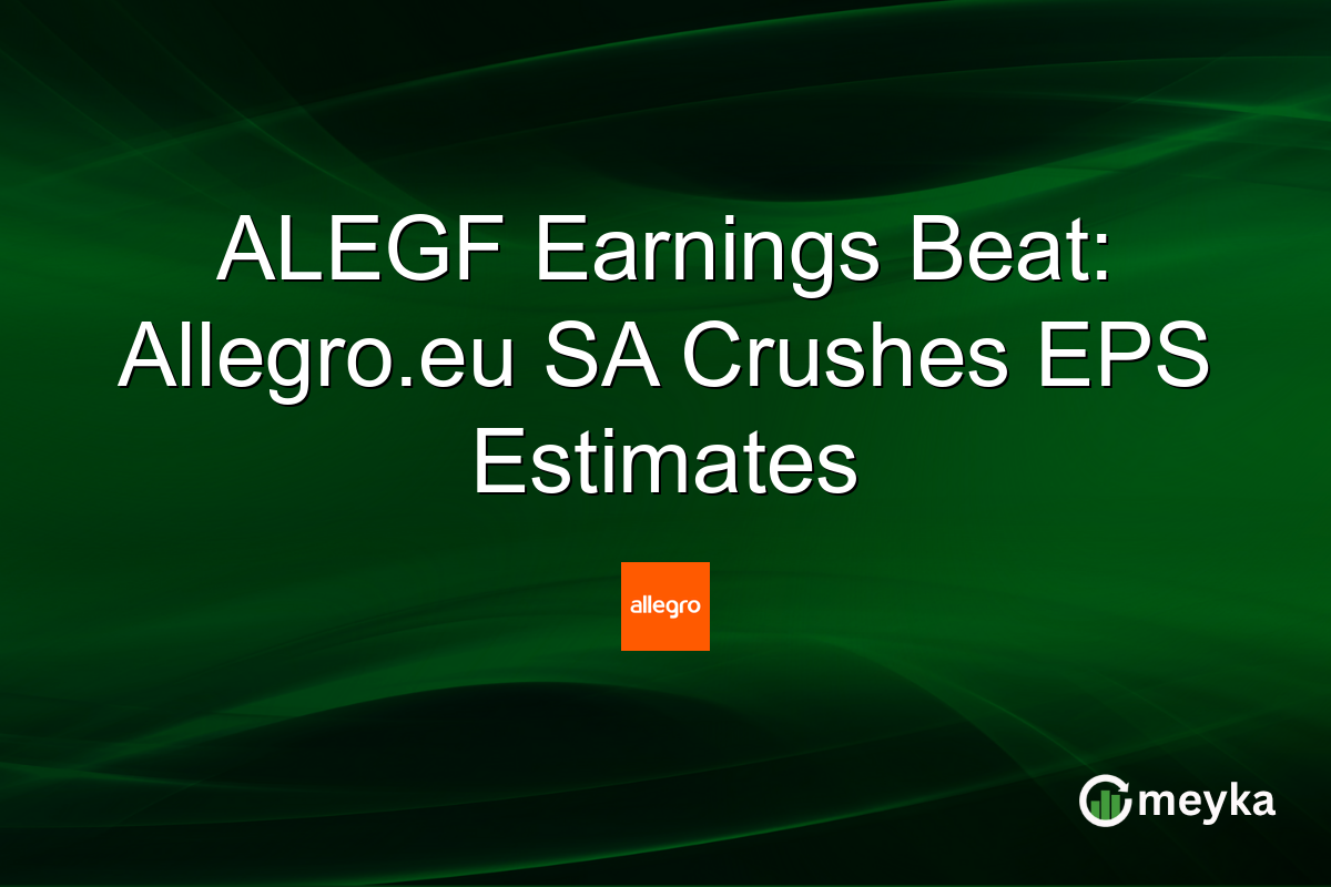 ALEGF Earnings Beat: Allegro.eu SA Crushes EPS Estimates