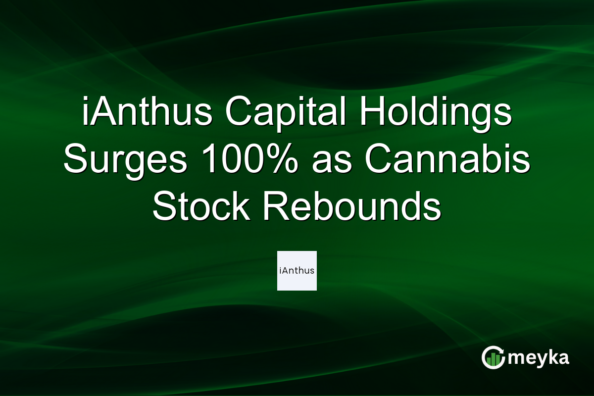 iAnthus Capital Holdings Surges 100% as Cannabis Stock Rebounds