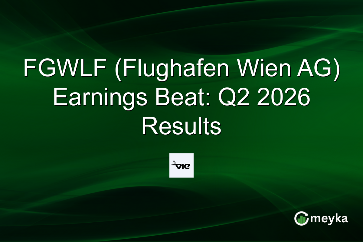 FGWLF (Flughafen Wien AG) Earnings Beat: Q2 2026 Results