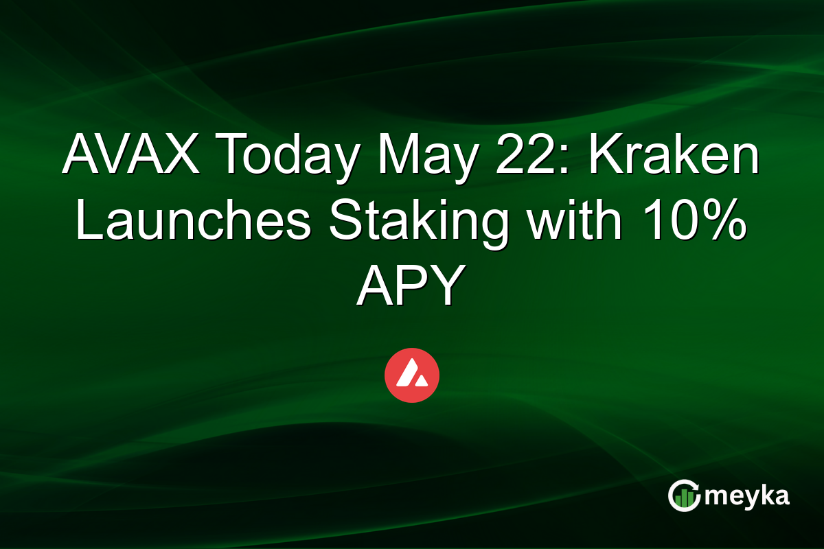 AVAX Today May 22: Kraken Launches Staking with 10% APY
