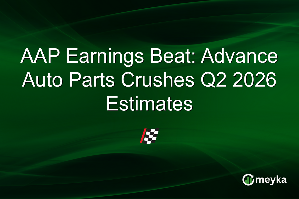 AAP Earnings Beat: Advance Auto Parts Crushes Q2 2026 Estimates