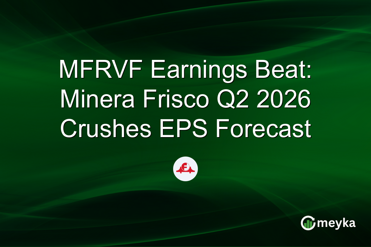 MFRVF Earnings Beat: Minera Frisco Q2 2026 Crushes EPS Forecast