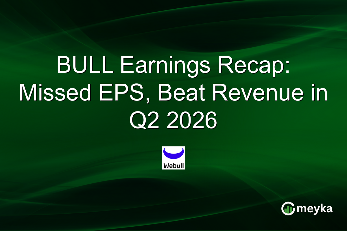 BULL Earnings Recap: Missed EPS, Beat Revenue in Q2 2026