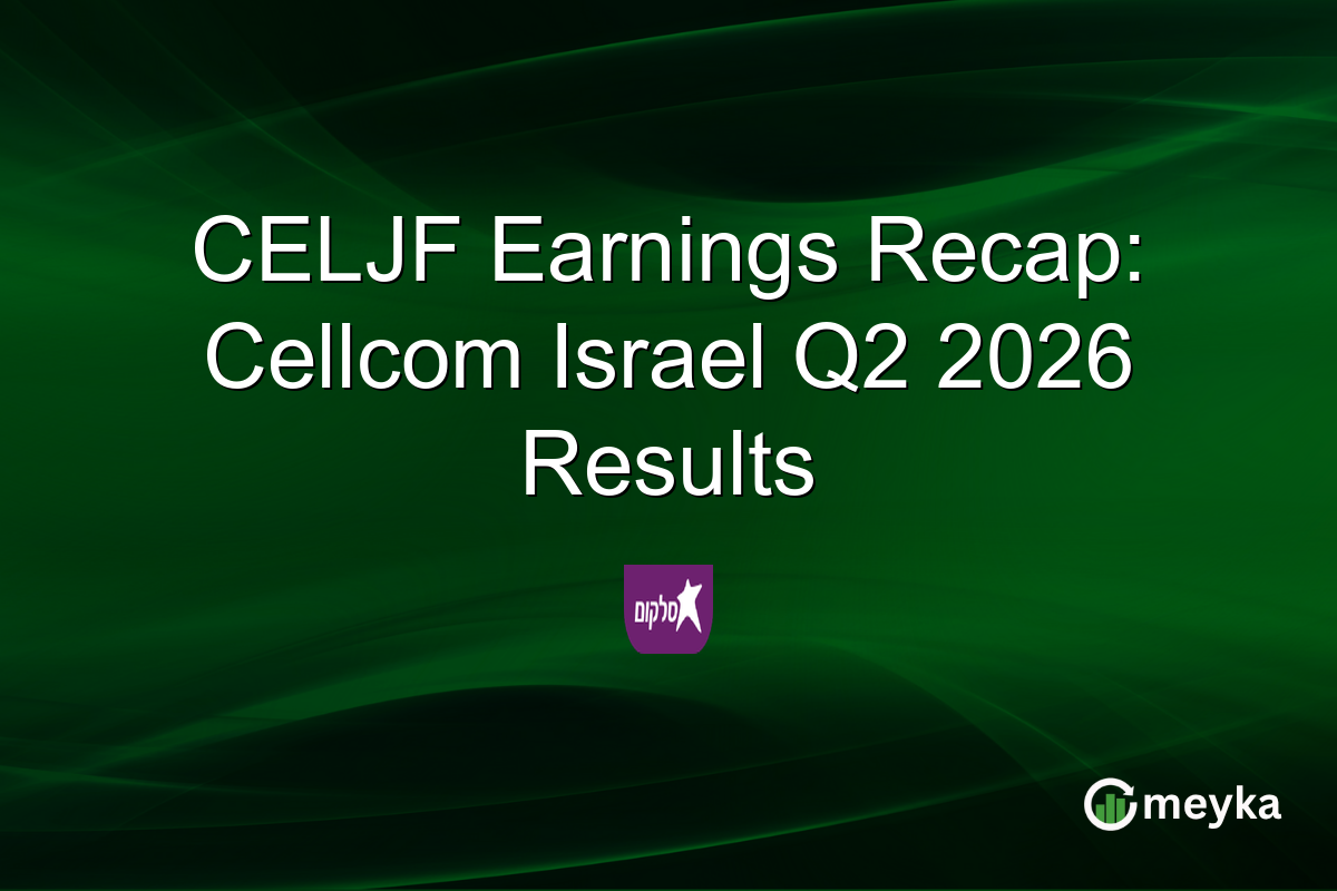 CELJF Earnings Recap: Cellcom Israel Q2 2026 Results