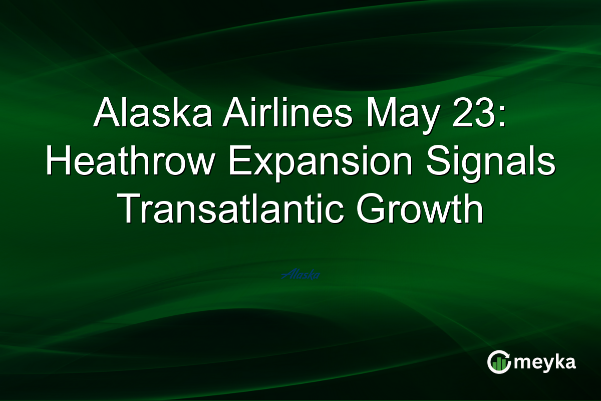 Alaska Airlines May 23: Heathrow Expansion Signals Transatlantic Growth