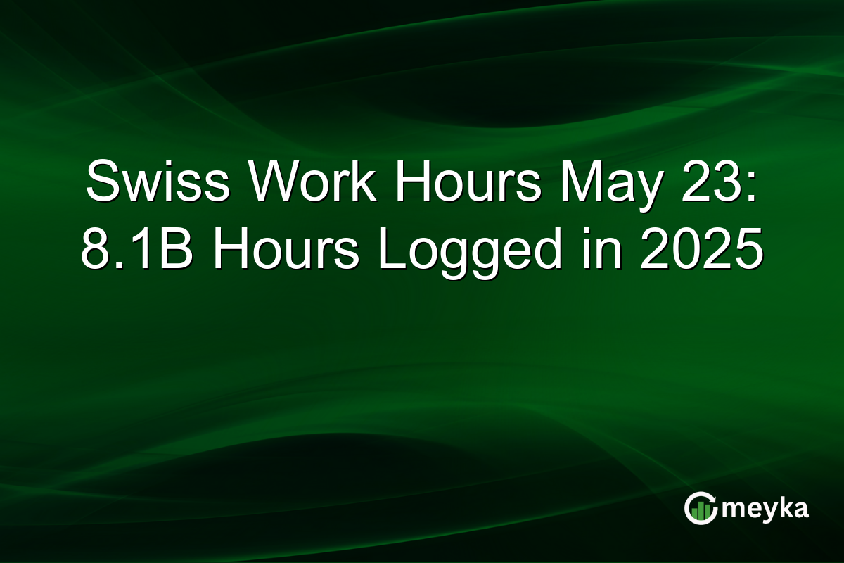 Swiss Work Hours May 23: 8.1B Hours Logged in 2025