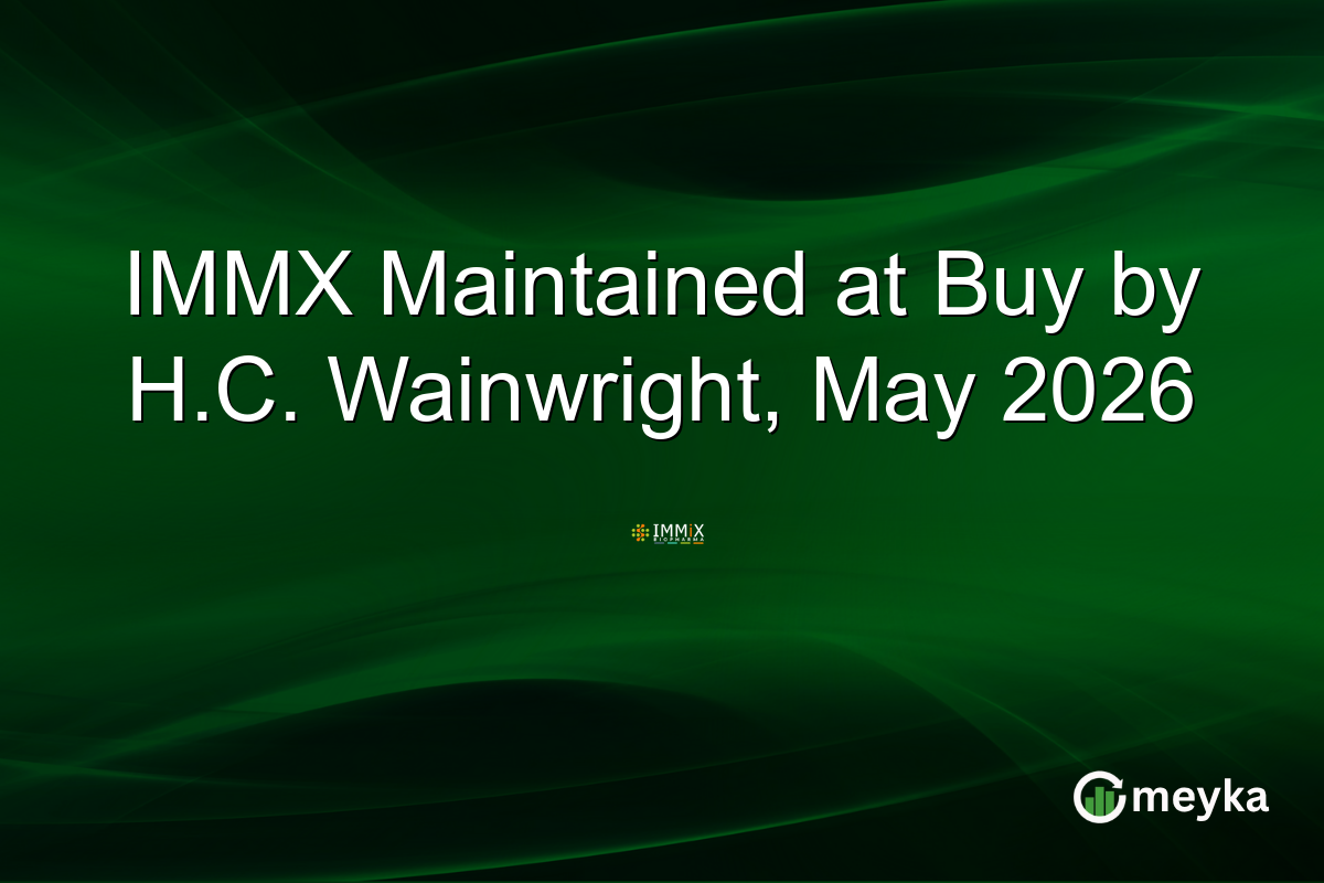 IMMX Maintained at Buy by H.C. Wainwright, May 2026