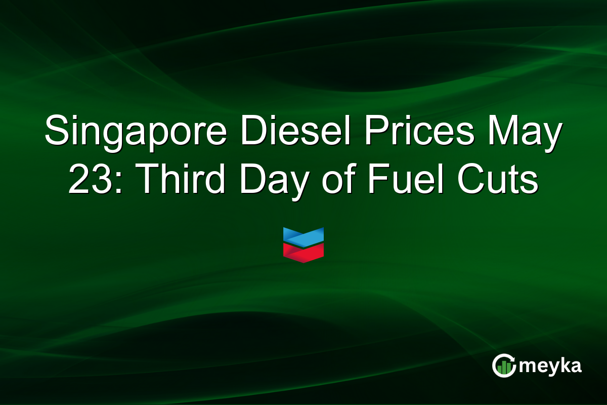 Singapore Diesel Prices May 23: Third Day of Fuel Cuts