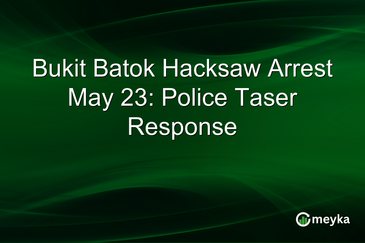Bukit Batok Hacksaw Arrest May 23: Police Taser Response