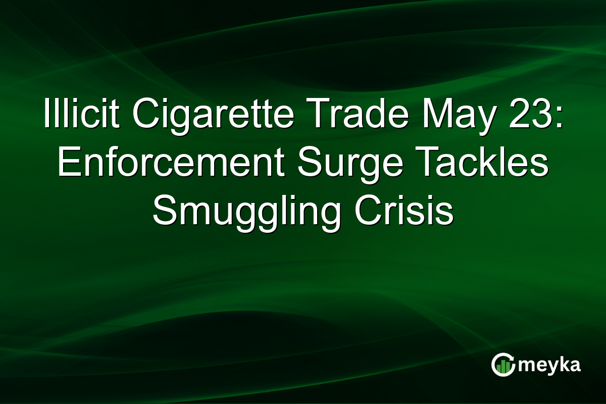 Illicit Cigarette Trade May 23: Enforcement Surge Tackles Smuggling Crisis