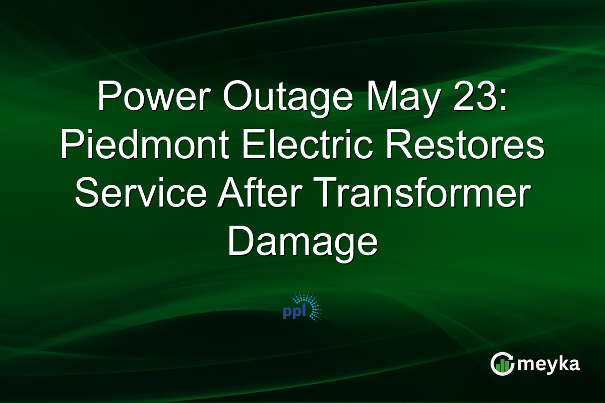 Power Outage May 23: Piedmont Electric Restores Service After Transformer Damage