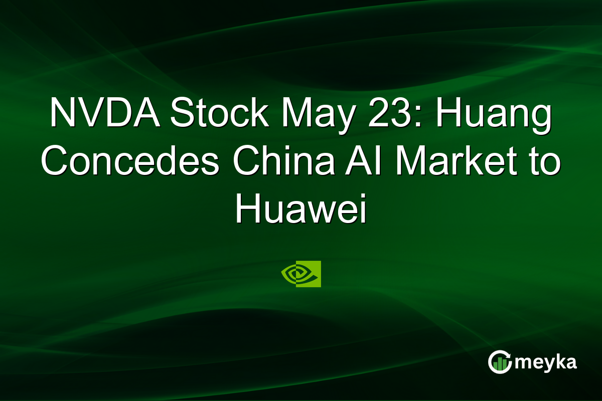 NVDA Stock May 23: Huang Concedes China AI Market to Huawei