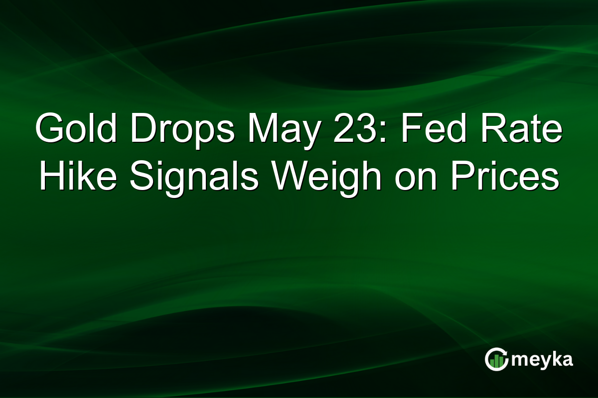 Gold Drops May 23: Fed Rate Hike Signals Weigh on Prices