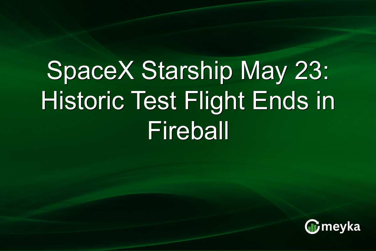 SpaceX Starship May 23: Historic Test Flight Ends in Fireball