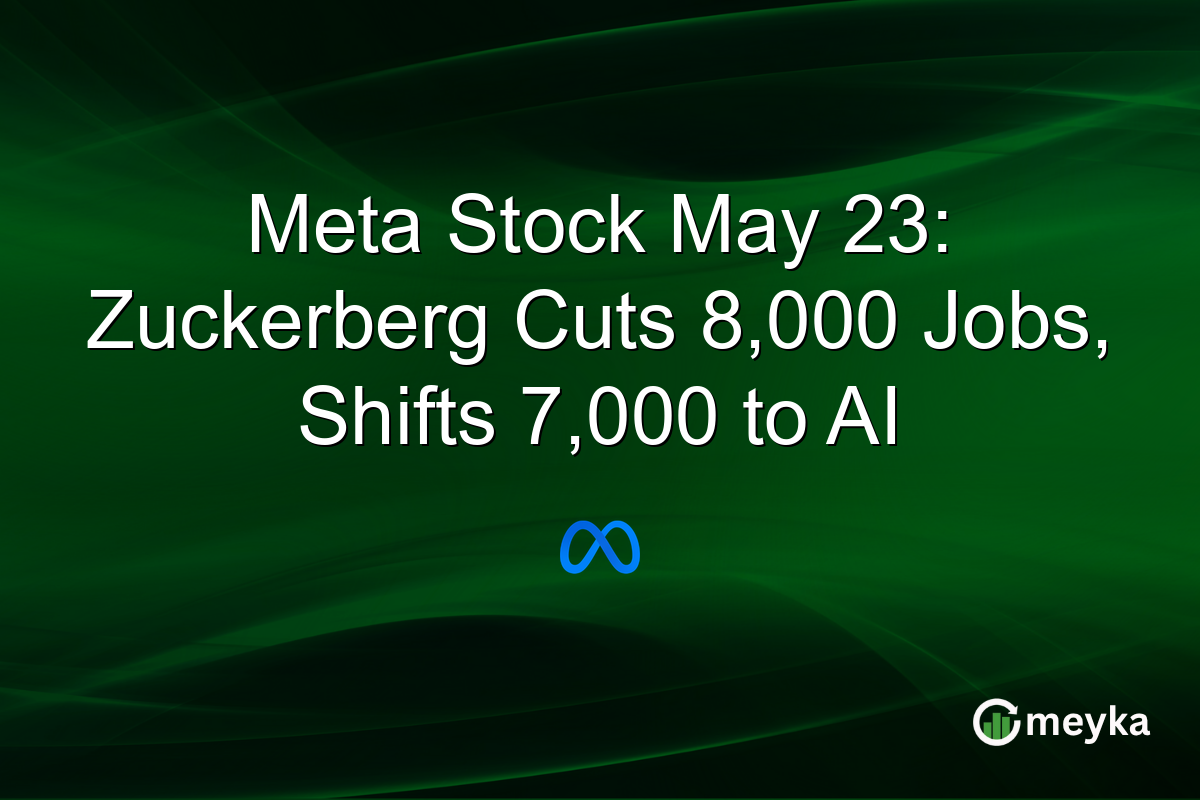 Meta Stock May 23: Zuckerberg Cuts 8,000 Jobs, Shifts 7,000 to AI
