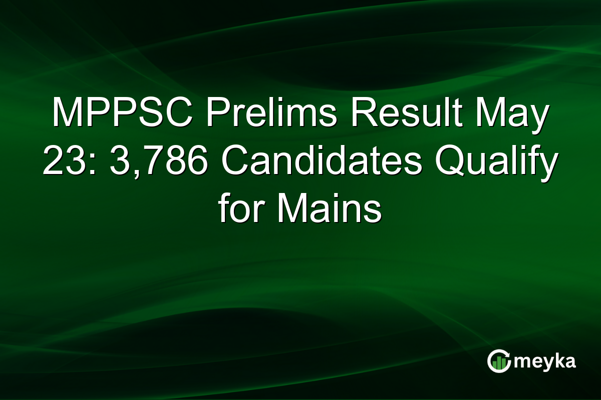 MPPSC Prelims Result May 23: 3,786 Candidates Qualify for Mains