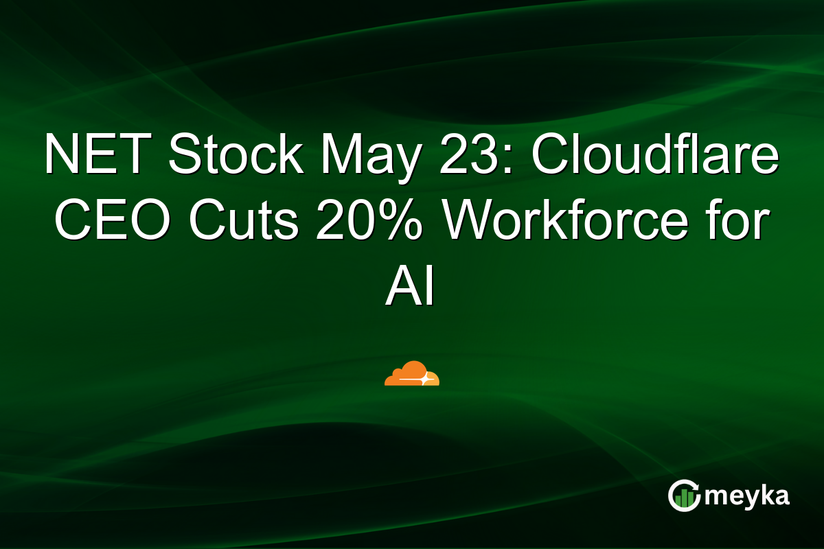 NET Stock May 23: Cloudflare CEO Cuts 20% Workforce for AI