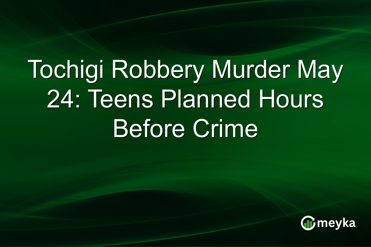 Tochigi Robbery Murder May 24: Teens Planned Hours Before Crime